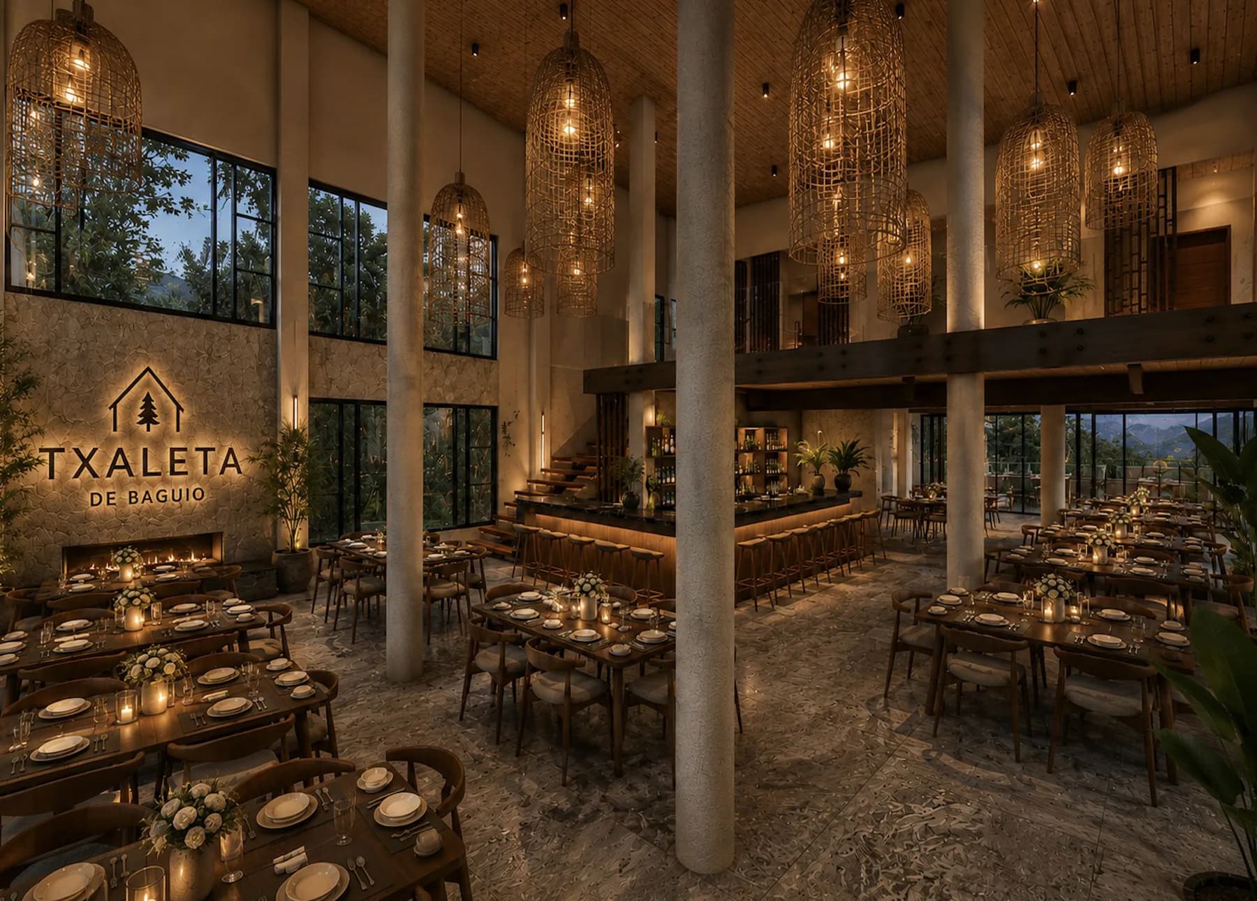 The atrium at Txaleta de Baguio